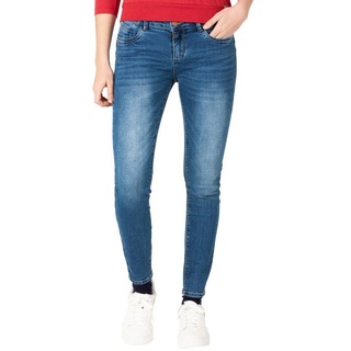 TIMEZONE Skinny-fit-Jeans Skinny Jeans Hose Denim Pants Mid Waist THIGHT SANYA 6586 in Blau-2 blau 30W / 30L