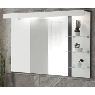 furn.design Design-D 1200 x 850 x 200 mm Weiß/Schwarz