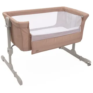 Chicco Next2Me Essential Babybett zum Anstellen, Co-Sleeping-Bett, kompatibel mit verschiedenen Betten, höhenverstellbar, gute Luftzirkulation, Matratze und Tasche inklusive, 0-6 Monate, Braun