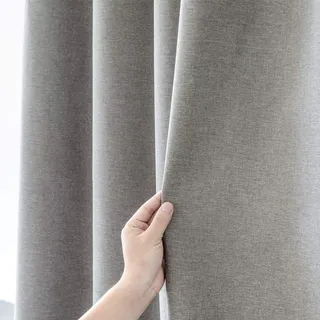 YEVDA Top Leinen Stoff Duschvorhang 240x200cm Wasserdicht Anti-Schimmel für Badezimmer grau 240x200cm