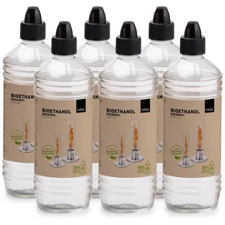 höfats Bioethanol Gel-Brennstoff 6 x 1 l Zubehör für SPIN 90 & 120 Tischfeuer weiß
