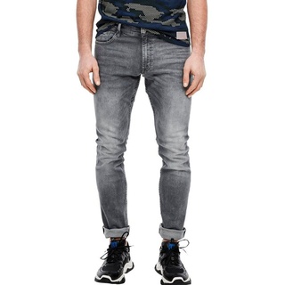 QS 5-Pocket-Jeans mit leichten Abriebeffekten grau 38