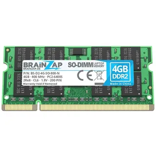 BRAINZAP 4GB DDR2 RAM SO-DIMM PC2-6400S 2Rx8 800 MHz 1.8V CL6 Notebook Laptop Arbeitsspeicher