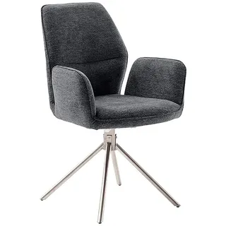 MCA Furniture Esszimmerstuhl Greyton Polyester grau 2er Set