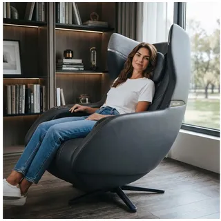 WELCON Relaxsessel Massagesessel und Relaxsessel RelaxxOne in schwarz oder beige, Massagesessel und Relaxsessel gleichzeitig schwarz