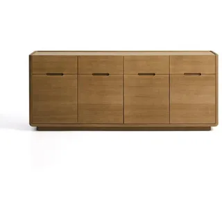 Natur24 Sideboard Arelida Sideboard 200 x 80 x 45 cm Buche Eichenholzfurnier Natur