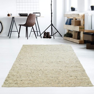 Taracarpet Moderner Handweb Teppich Alpina handgewebt aus Schurwolle für Wohnzimmer, Esszimmer, Schlafzimmer und die Küche geeignet (170 x 230 cm, 63 Grau Beige meliert)
