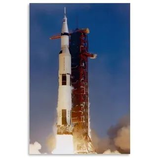 Saturn V Launch Weltraum-Poster, Büro, Raumdekoration, kosmischer Sternenhimmel, Wandkunst-Poster für Wanddekoration, 40 x 60 cm