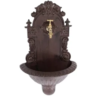 aubaho Waschbecken Wein Wandbrunnen Garten Aluminium Becken Antik-Stil