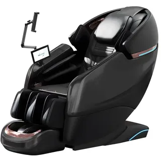 4D Ganzkörper Massagesessel, Mit Heizfunktion, Tiefenmassage, für den ganzen Körper geeignet, Bluetooth SL Schienen Schwarz L155xB76xH116cm /G6Hei/