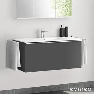 Evineo ineo4 Unterschrank B: 100 cm, 1 Auszug, mit Griff, für evineo ineo Waschtisch,, BE0207AN,