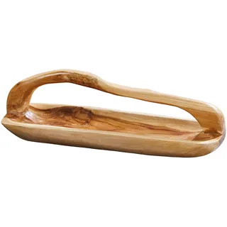 Massive Schale BALI - 60cm - natur - Teakholz handgefertigtes Unikat | Montiert geliefert, natürliche Maserung, vielseitig einsetzbar, Dekoration, Holzmerkmale