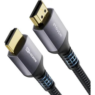 Stouchi 2,5m HDMI Kabel 8K,Ultra HD 48 Gbit/s Hochgeschwindigkeit 8K60hz 4K120hz 144Hz 165 Hz RTX 3080 DSC eARC Dynamisches HDR10 4:4:4 HDCP 2.2 & 2.3 Dolby,HDMI 2.1 Kompatibel mit TV/PS5/Xbox-Serie