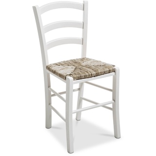 2er Set Stuhl Paesana Holz Weiß