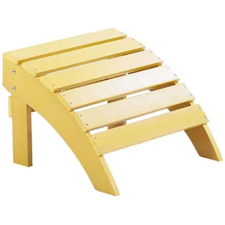 Beliani Fußhocker Gelb Adirondack