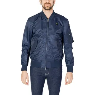 Blauer Blouson mit Kontrast in Marineblau – S - Blau - S