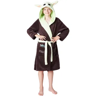 Star Wars Baby Yoda Bademantel Kinder, The Mandalorian Morgenmantel Jungen, 3D Bademantel Jungen 4-14 Jahre, Kuschelig Kinderbademantel Junge - 13-14 Jahre