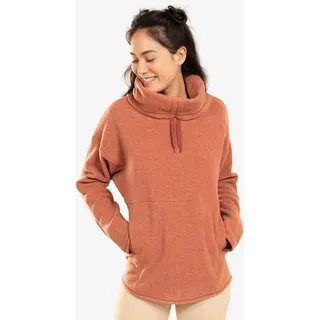 Sweatshirt Yoga Damen Entspannung Fleece - braun, braun, XS