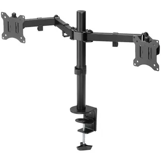goobay Doppel-Monitorhalterung Flex schwarz