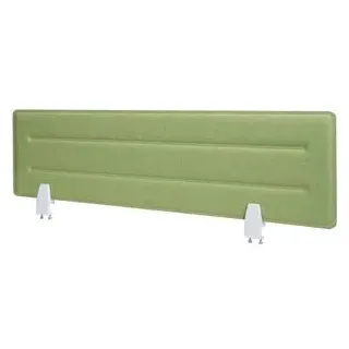 Mendler Tischtrennwand HWC-G76, Büro-Sichtschutz Schreibtisch Pinnwand, Schallschutz Stoff/Textil mit Prägung ~ 100x30cm grün