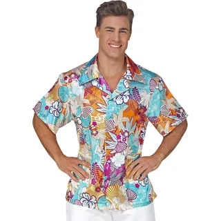 W WIDMANN MILANO Party Fashion - Herren Hawaiihemd aus Satin