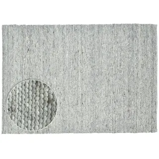 THEKO Handwebteppich Alpen UNI natural grey 140 H: 1,2