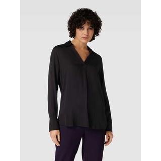 Bluse im unifarbenen Design Modell 'Fangi', Black, 40