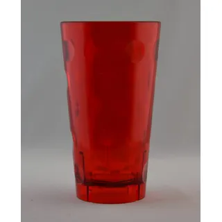 Beschdstoff Dubbeglas Plastik | Dubbebecher 0,5l stapelbar | aus Kunststoff (Polycarbonat) | Spülmaschinenfest | 100% lebensmittelecht (Rot)
