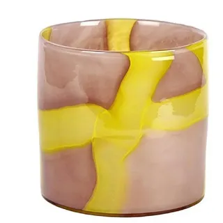 Lambert Dekovase Vase Varanasi Rosa Gelb Glas (20cm)