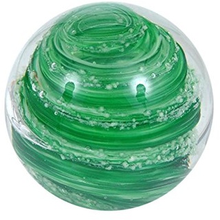 Traumkugel 239 (9-10cm) grüne Spirale - Glaskugel, Briefbeschwerer