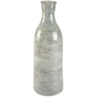Vase, Petrol, Glas, rund, 28 cm, zum Stellen, auch für frische Blumen geeignet, Dekoration, Vasen, Glasvasen