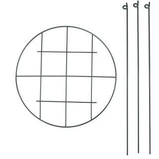 Runde Rankhilfe Für Pfingstrosen Und Andere Blühpflanzen – Drahtgitterkäfig – Durchmesser 30 Cm, Höhe 45 Cm – 1 X Rankgitter – Einfache Montage