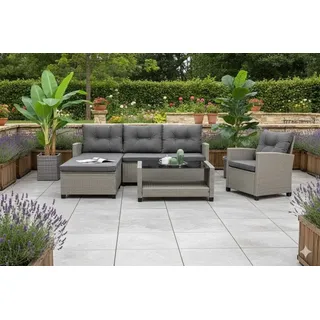 Gardissimo Turin Ecklounge Polyrattan grau