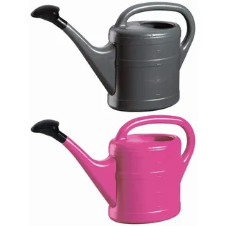 2X Gießkanne 5L ANTHRAZIT + PINK + 1x KÜHLSCHRANKMAGNET! Gießkannen Kunststoff für groß & klein, Garten & Zimmerpflanzen Gieskanne Gieskannen Giesskanne 5 Liter Watering Can Kinder Zimmergießkanne