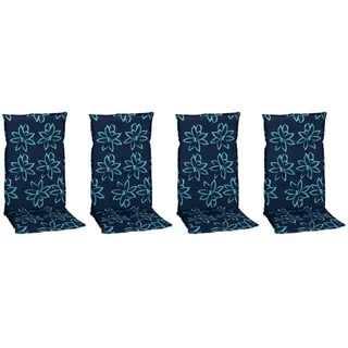 BEO Hochlehner Auflage 118 x 50 x 6 cm blau floral 4 St.