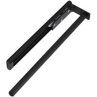SOTECH Aluminium Handtuchhalter TED 1-armig schwarz matt 325-487 mm | ausziehbar Teleskop-Handtuchauszug für Bad oder Küche