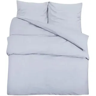 vidaXL Bettwäsche-Set Grau 200 x 220 cm