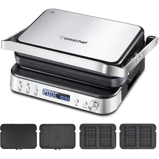 4-IN-1 Maschine Kontaktgrill, Waffeleisen Sandwichmaker Grill Sandwich Neu & OVP