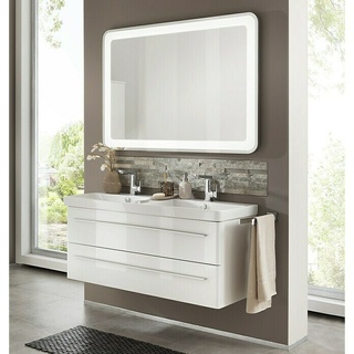 Camargue Modern 3.0 Badmöbel-Set MO12W1  (120 cm, Weiß, Hochglanz)