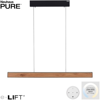 Paul Neuhaus LED Pendelleuchte PURE-E-MOTION schwarz matt mit Holz Touch