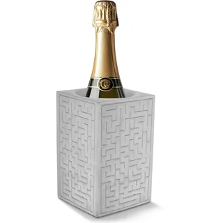Tivendis Weinkühler Labyrinth aus Beton - mit möbelschonender Unterseite I Sektkühler I Flaschenkühler I Champagnerkühler I Für Wein oder Sekt I Cold Drinks for Hours