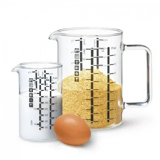 BOHEMIA SELECTION Messbecher, Glas beige