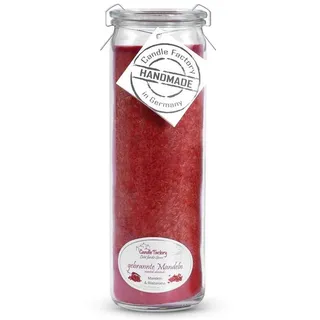 Landshop24 Duftkerze Candle-Factory Duftkerze aus Stearin im Weckglas Big Jumbo (Duft "gebrannte Mandeln), brennt bis zu 100h
