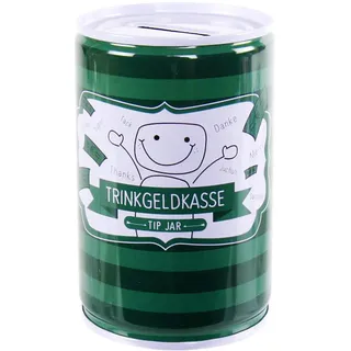 Anik-Shop SPARDOSE 10,5cm Metall Sparschwein Geldkassette Geldspardose Sparbüchse Gelddose Geschenk 6-Varianten 94 (Trinkgeldkasse)