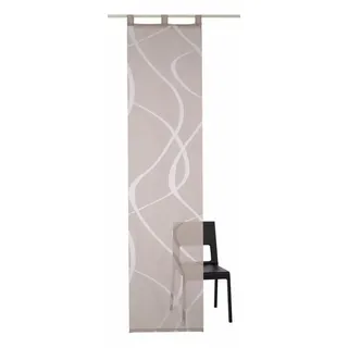 Neutex for you! Schiebegardine Rumbek (1 St), Schlaufen, halbtransparent, Scherli, inkl. Beschwerungsstange braun|grau 57 cm x 265 cm