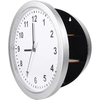 MOUMOUTEN Versteckte Geheime Wanduhr, Wanduhr-Safe Mit Versteckter Aufbewahrung, Ideal Zum Aufbewahren von Wertgegenständen Wie Schmuck, Uhren, Schlüsseln, Bargeld