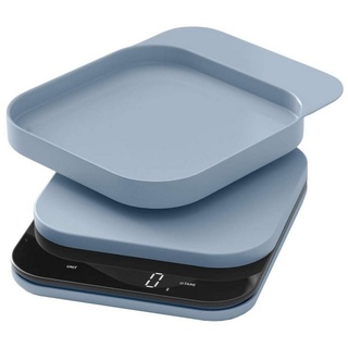 ROSTI Küchenwaage "Mensura" digital mit Schüssel, mit LED Anzeige bis 10kg, mit kleiner Schale 300ml blau