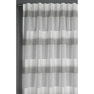 GARDINIA Fertiggardine Blockstreifen 140 x 175 cm grau