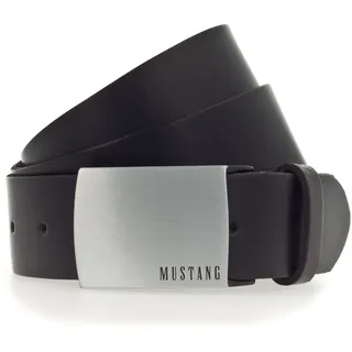 Mustang Koppelgürtel Leder 4 cm schwarz 95