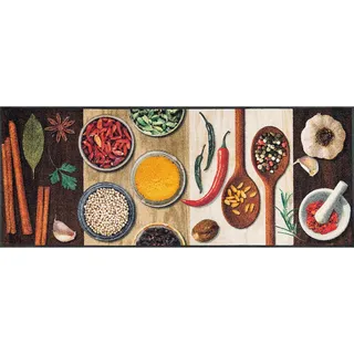 Wash+Dry Küchenläufer Hot Spices 75 x 190 cm Braun/Mehrfarbig